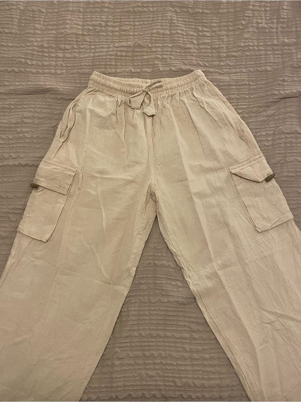 Wide Leg Tan Flowy Pants